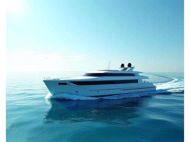 Moderne wind-aangedreven cruiseschip vaart op open zee.